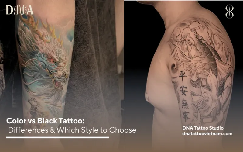 color or black tattoo