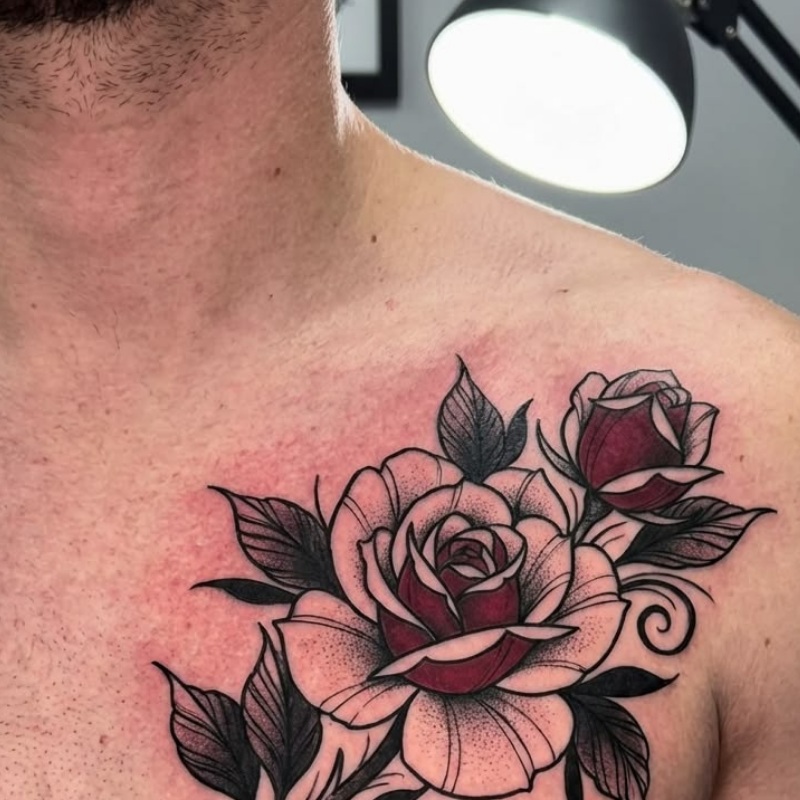 floral tattoo