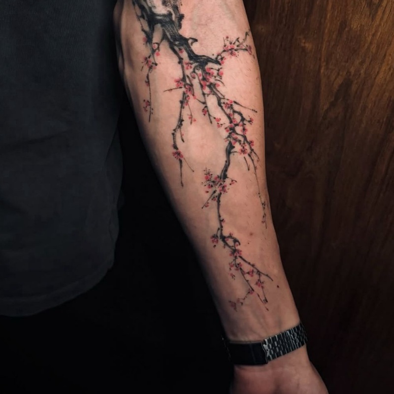 floral tattoo