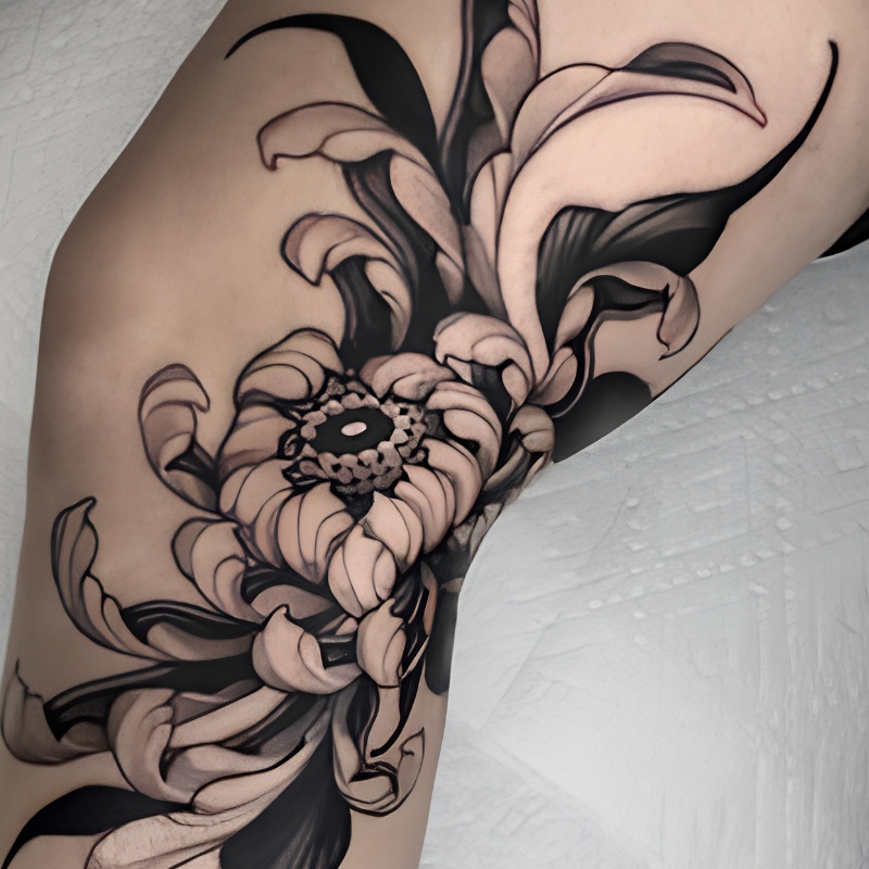 floral tattoo