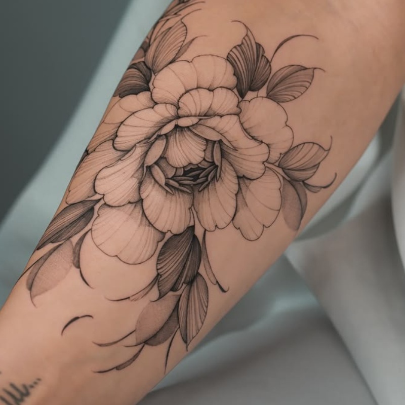 floral tattoo