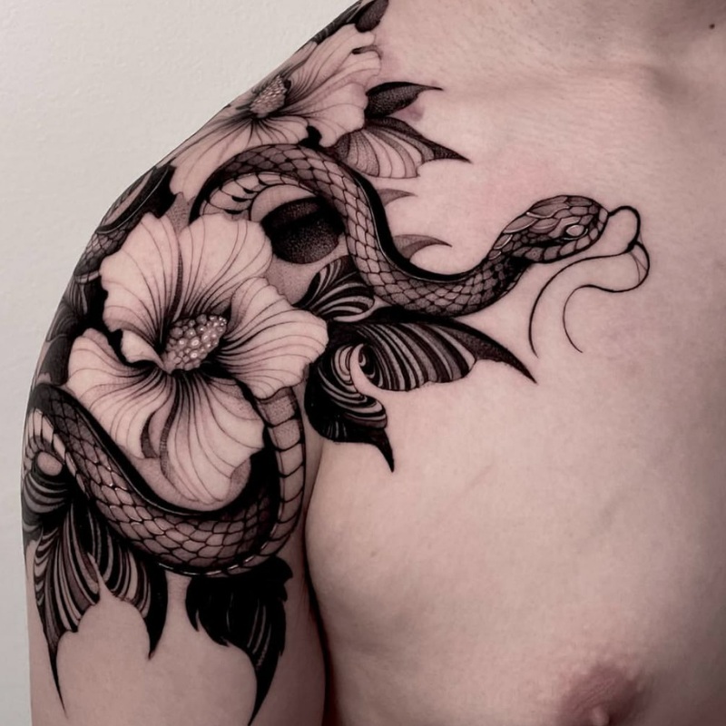 floral tattoo