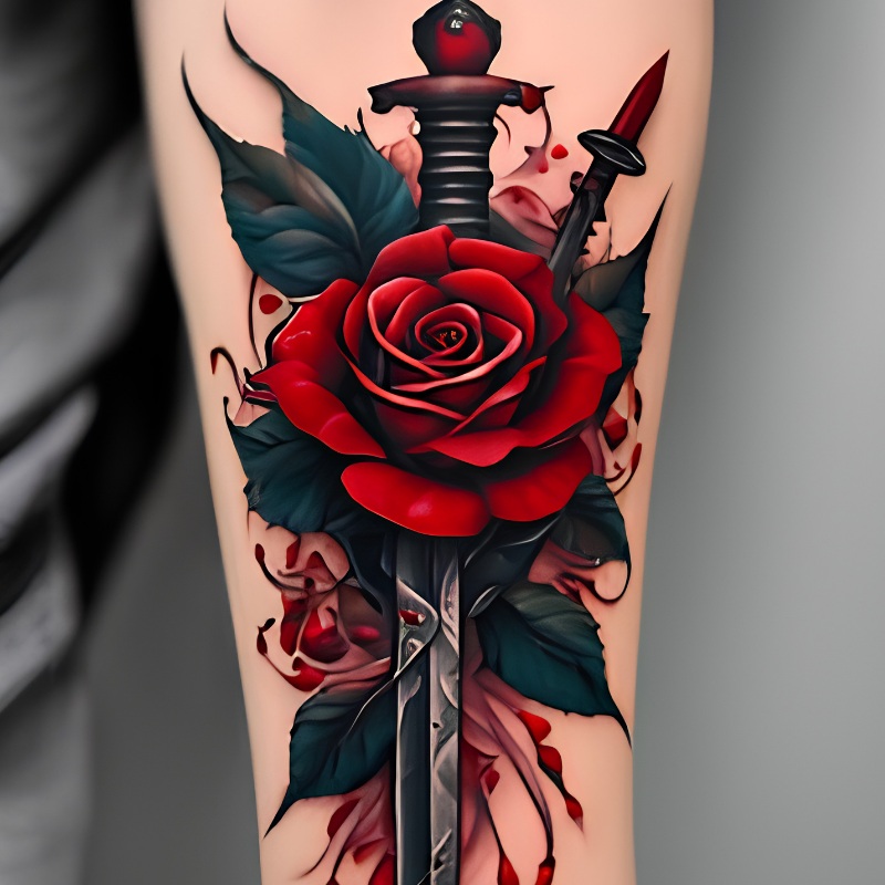 Rose tattoo for men