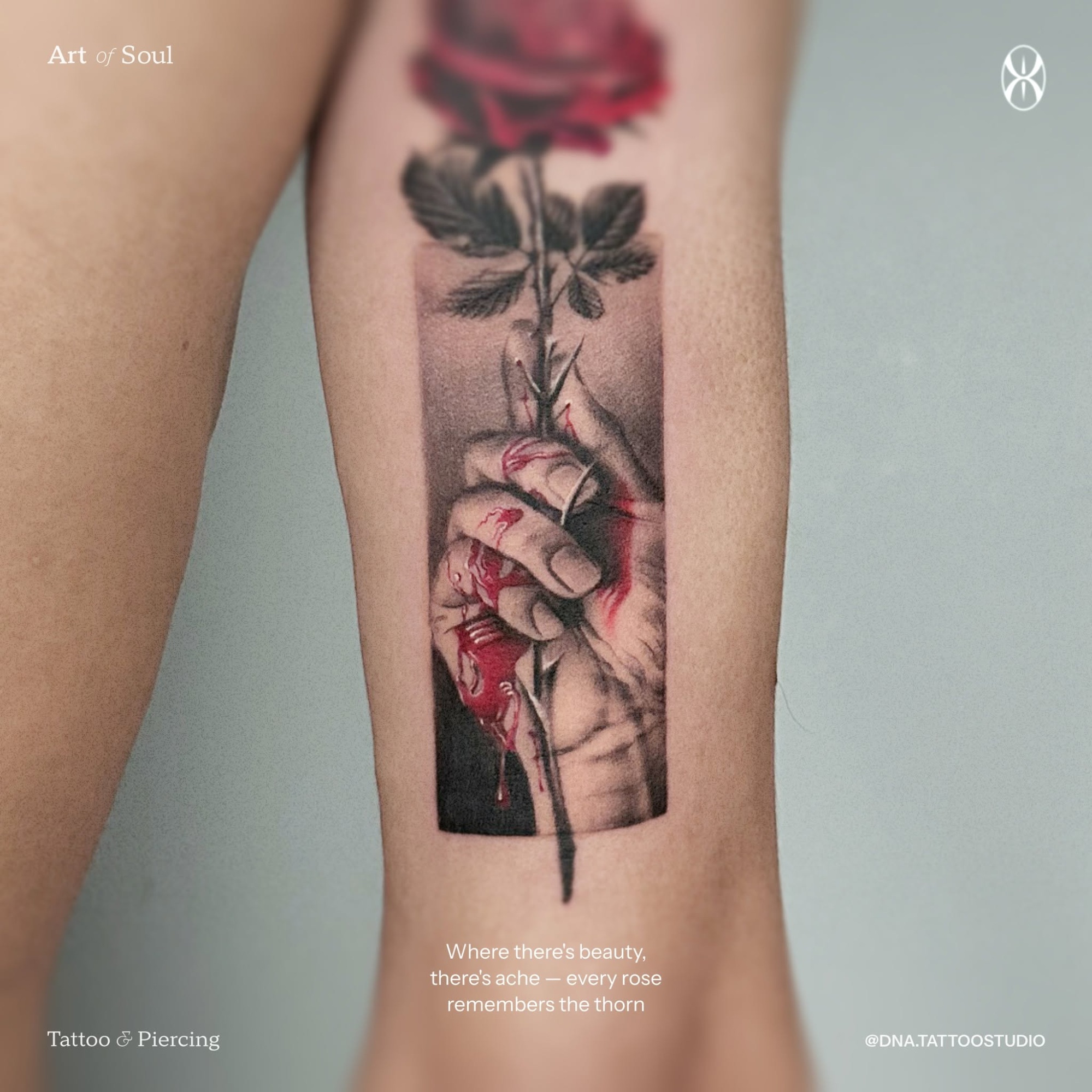 Rose tattoo for men