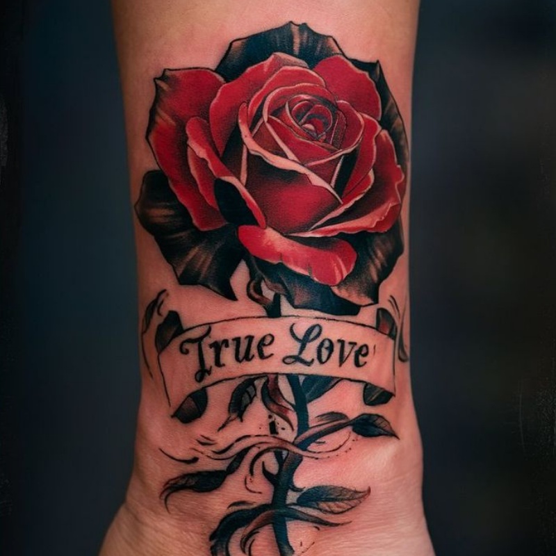 Rose tattoo for men