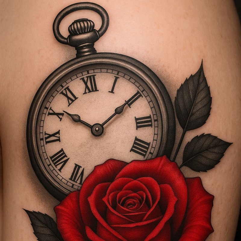 Rose tattoo for men