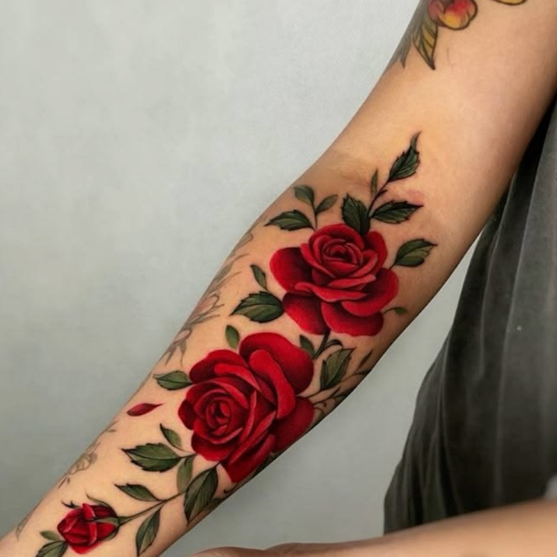 Rose tattoo for men