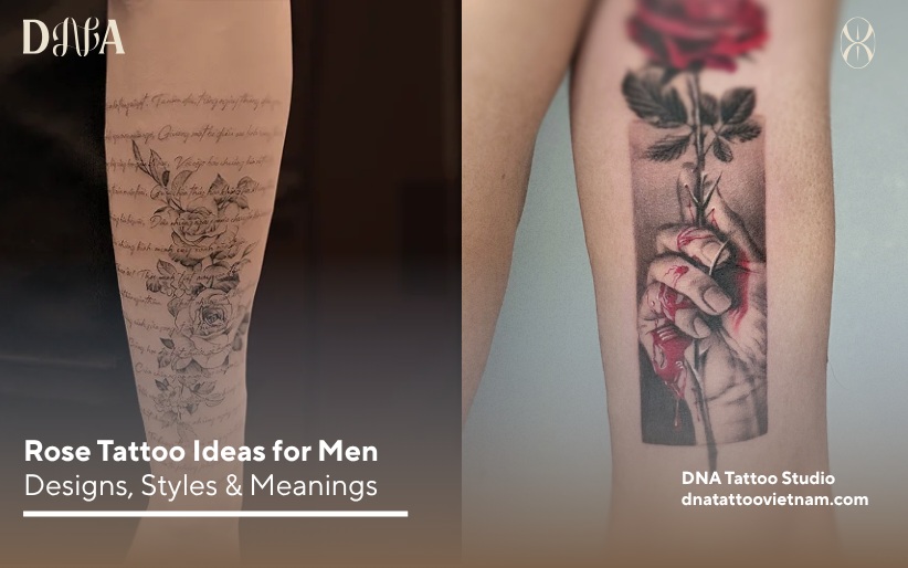 Rose tattoo for men