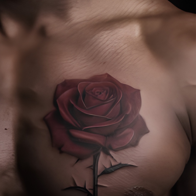 Rose tattoo for men