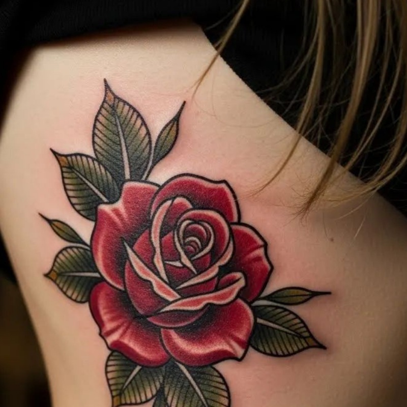 Rose tattoo for men