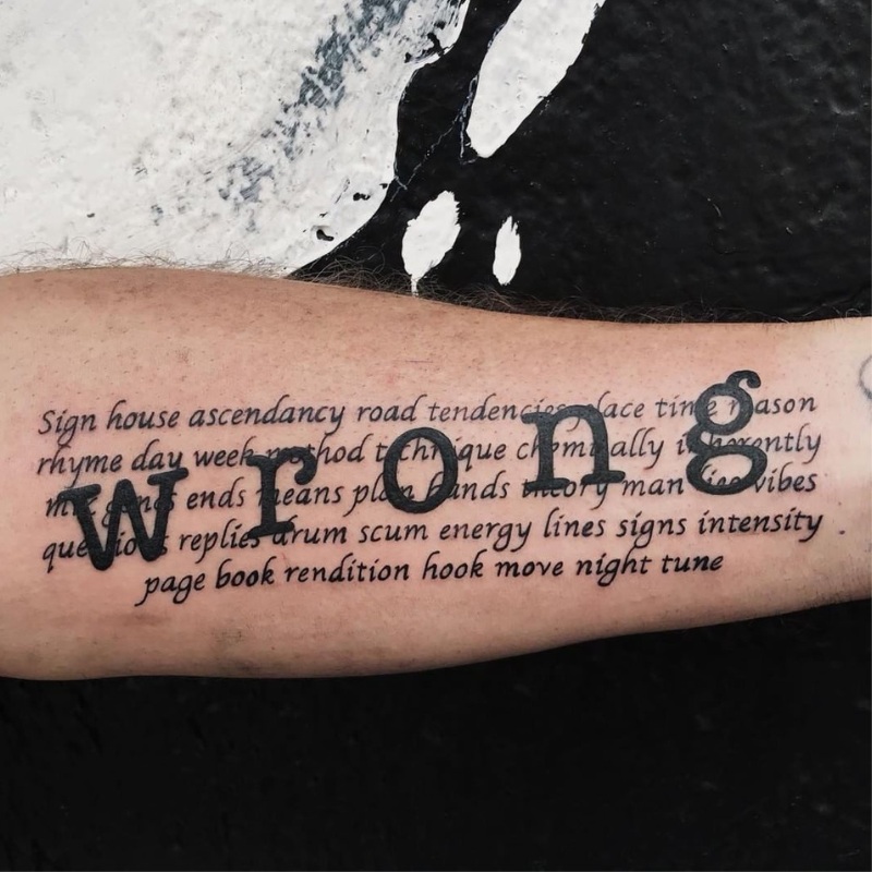 word tattoo idea